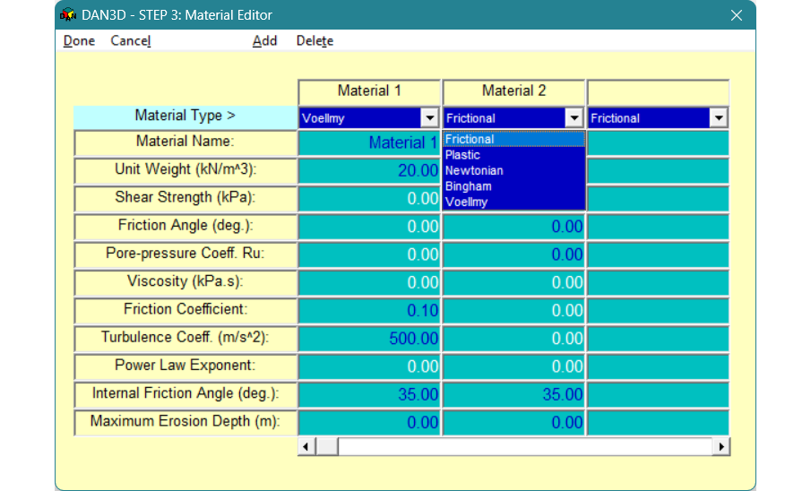 Material properties