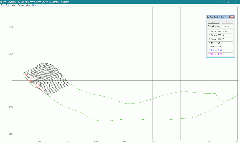 2D runout analysis animation